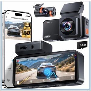 4K Dash Cam with 64GB - Black